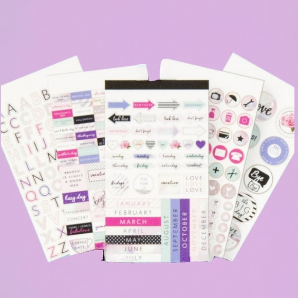 Monthly Multicolor Paper Sticker Book - Over 500 Planner Stickers - Picture 8 of 11